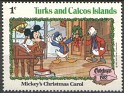 Turks and Caicos Isls - 1982 - Walt Disney - 1 ¢ - Multicolor - Walt Disney, Christmas - Scott 540 - Disney Mickey's Christmas Carol - 0